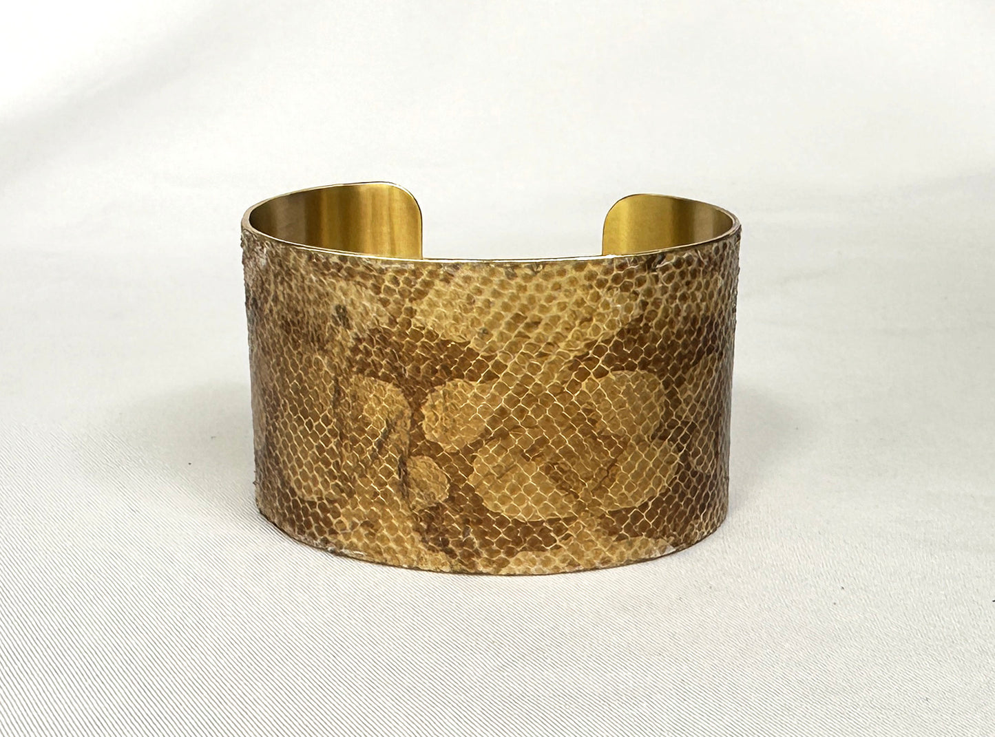 Custom Snake Shed Cuff Bracelet (Bare Metal)