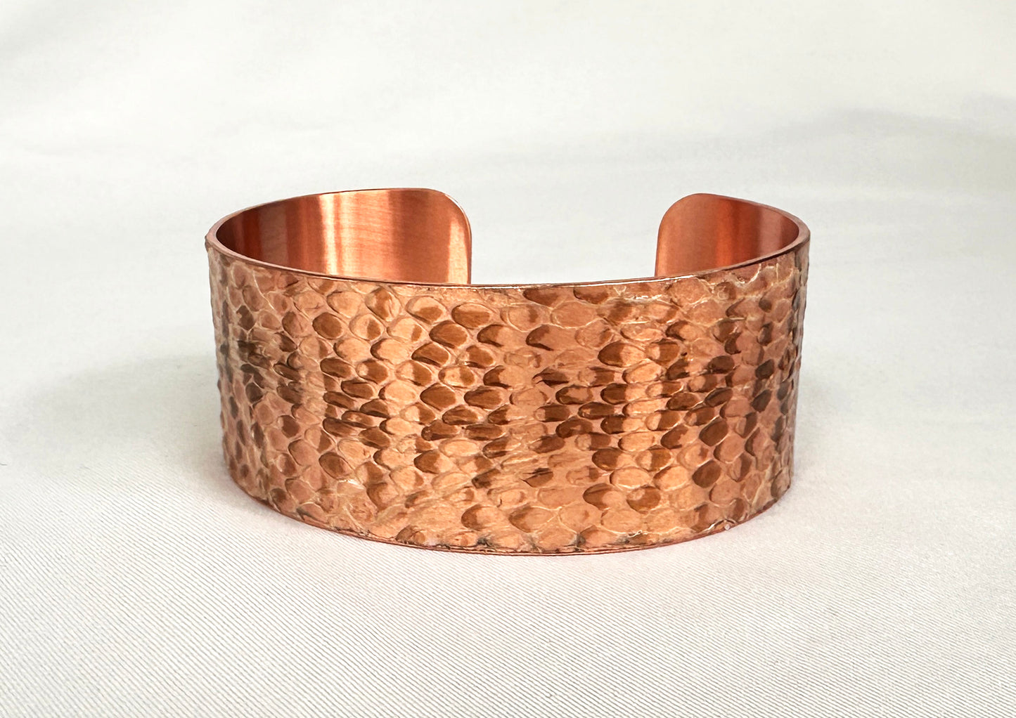 Custom Snake Shed Cuff Bracelet (Bare Metal)