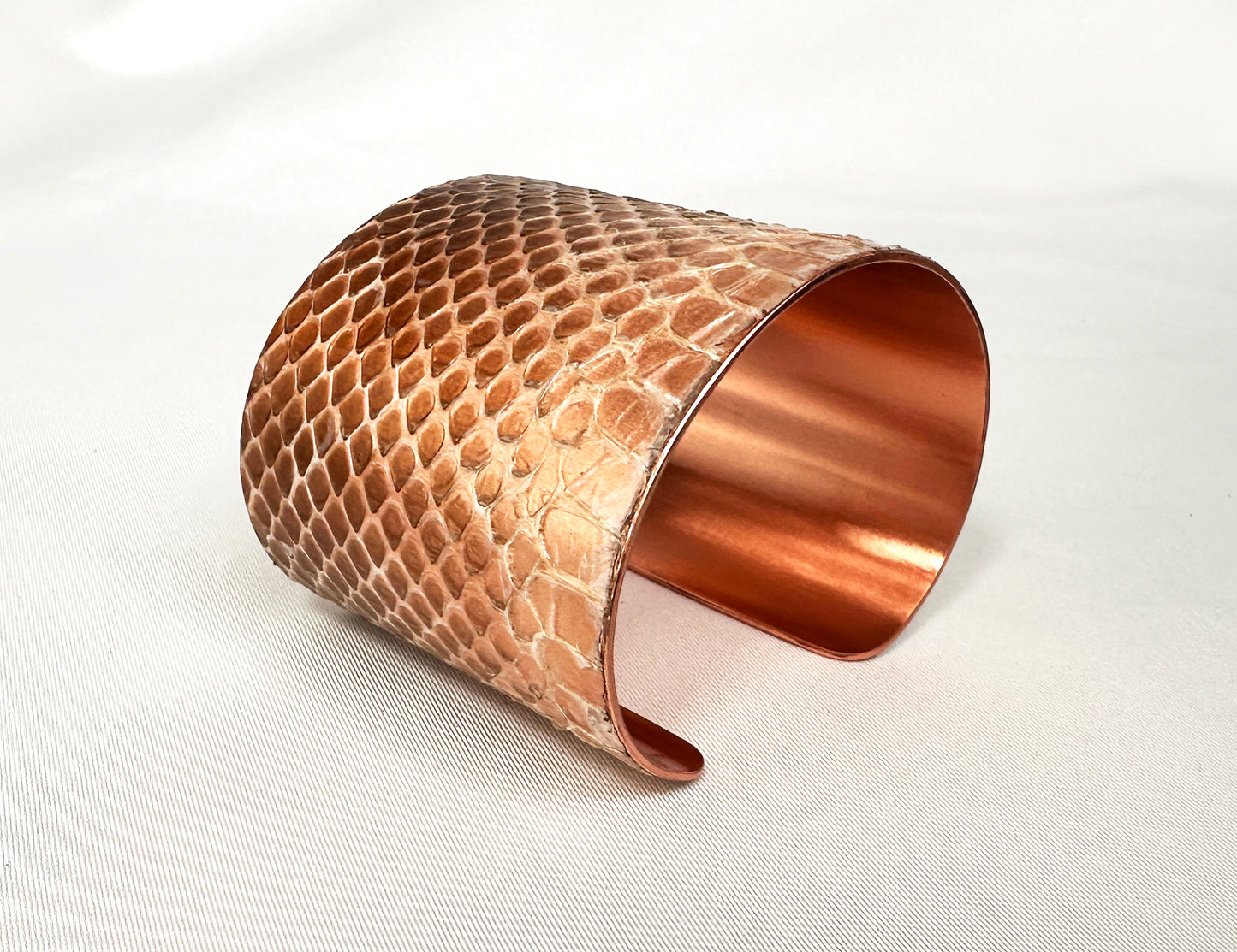 Custom Snake Shed Cuff Bracelet (Bare Metal)