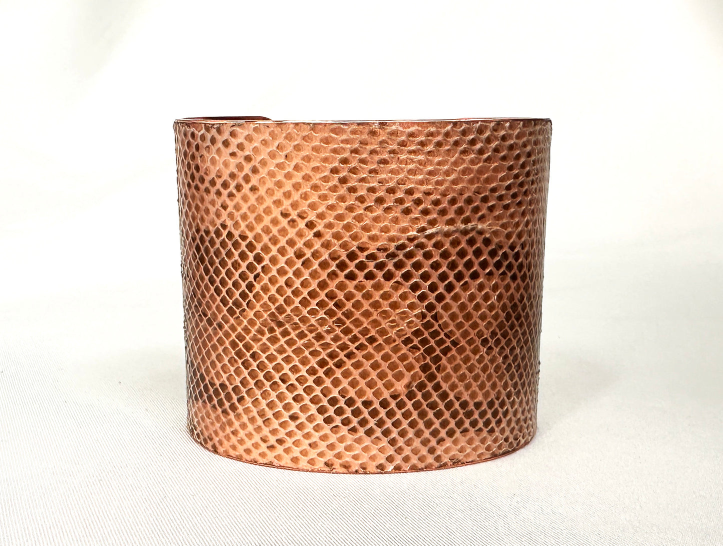 2" Copper Snake Shed Cuff Bracelet (Dumerils Boa)