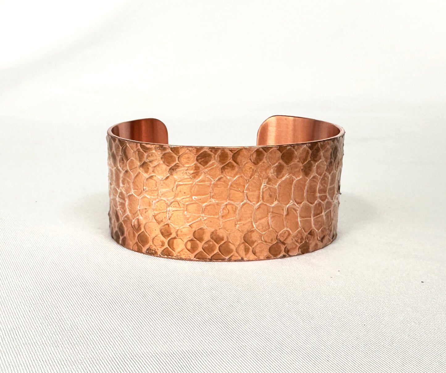 1" Copper Snake Shed Cuff Bracelet (Tarahumara Mountain Kingsnake)