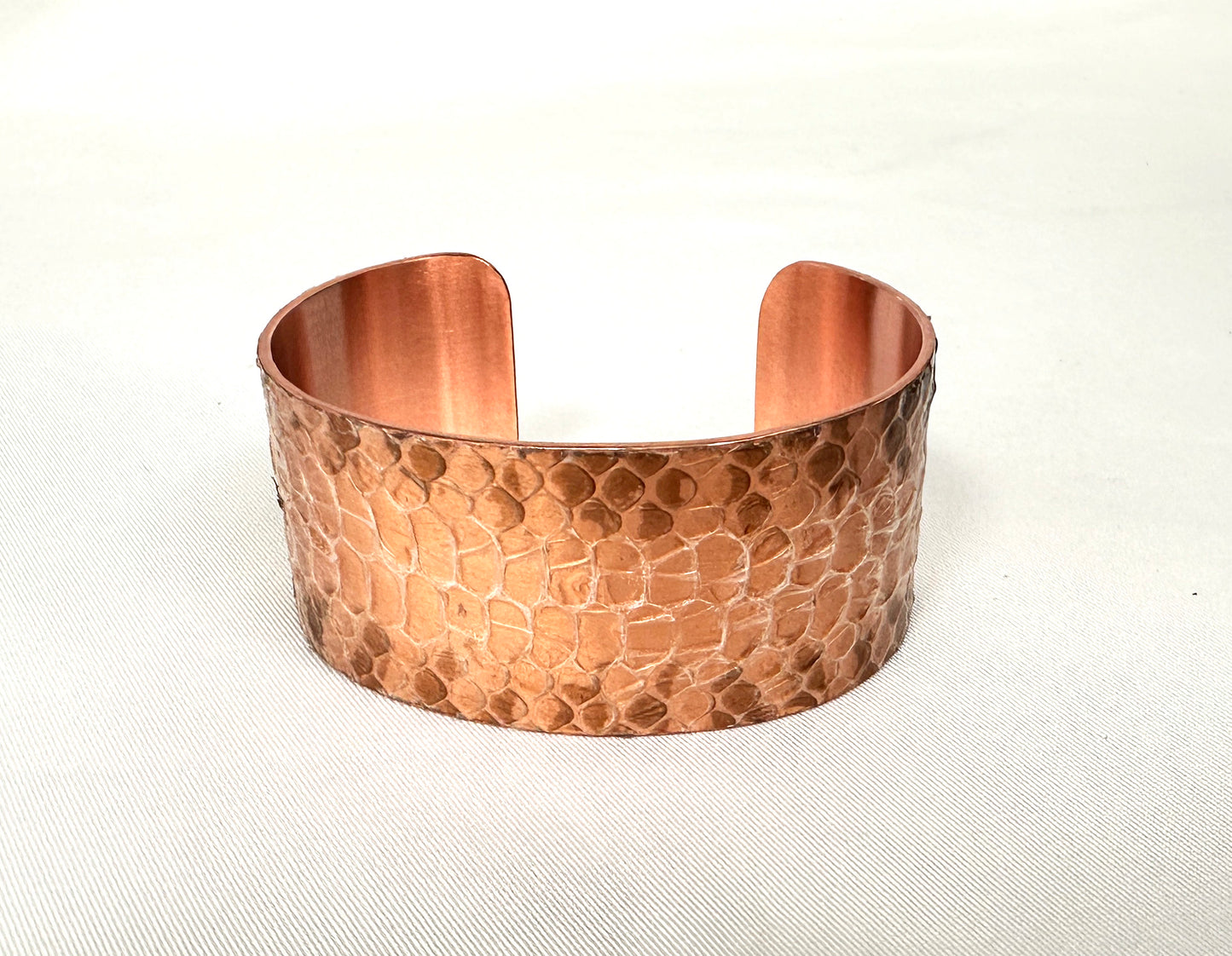 1" Copper Snake Shed Cuff Bracelet (Tarahumara Mountain Kingsnake)