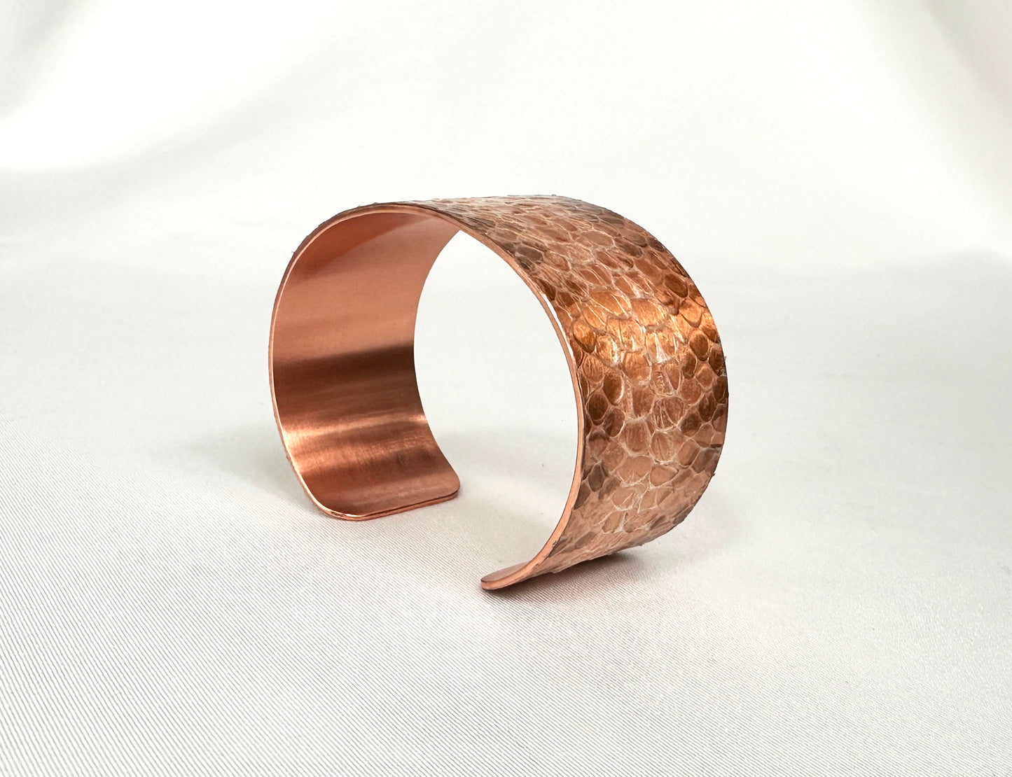 1" Copper Snake Shed Cuff Bracelet (Tarahumara Mountain Kingsnake)