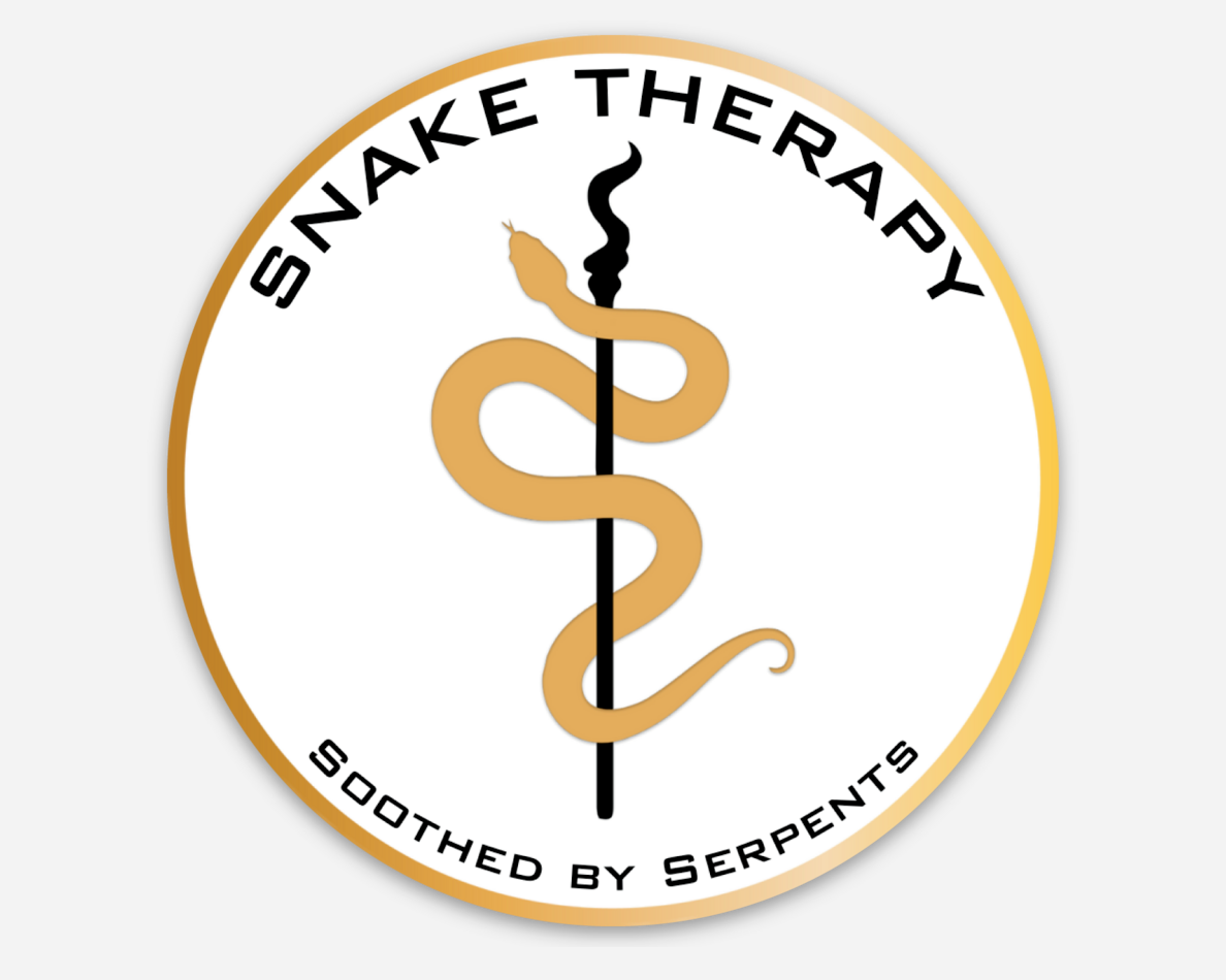 Snake Therapy Soothed By Serpents Circle Sticker