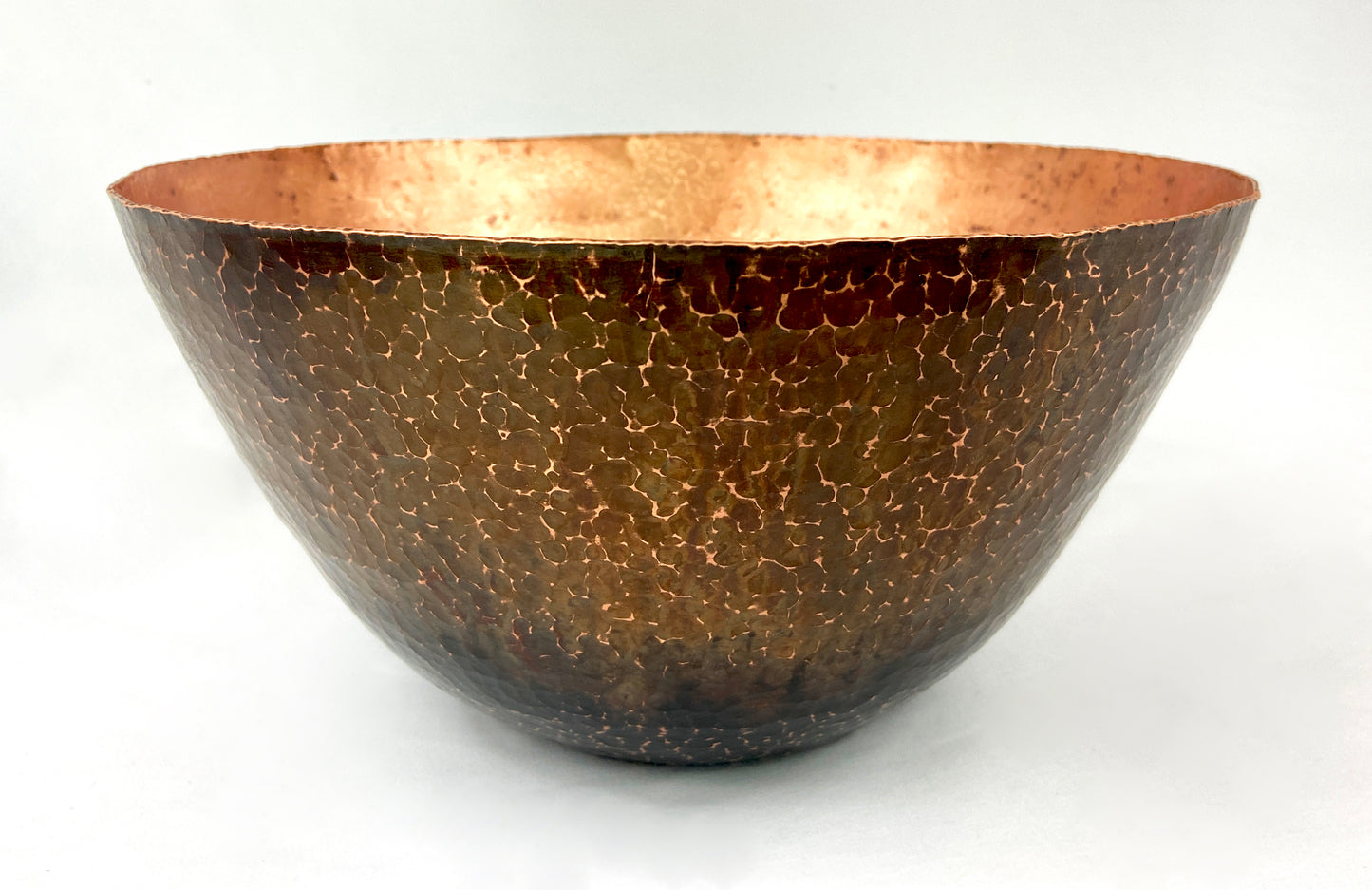 Large Black & Brown Copper Bowl