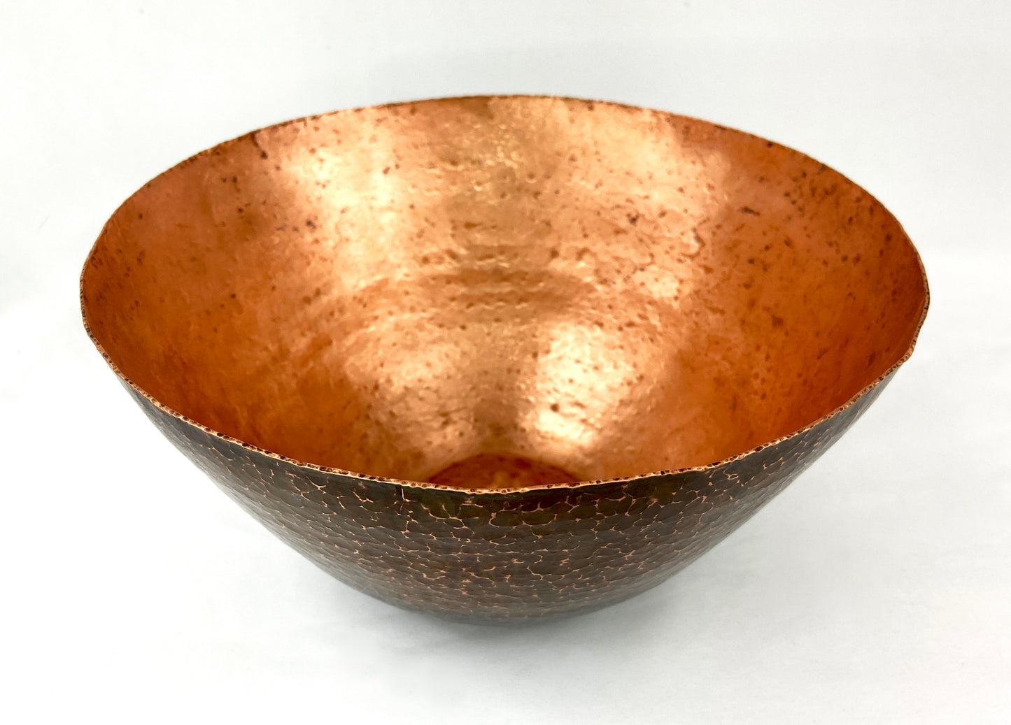 Large Black & Brown Copper Bowl