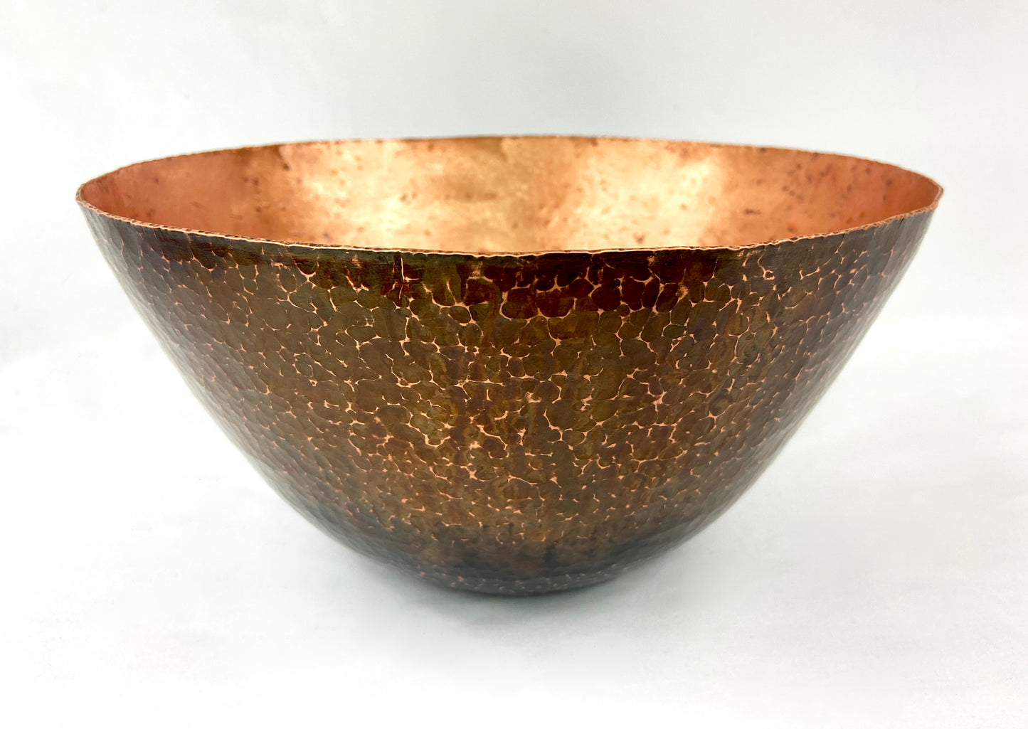 Large Black & Brown Copper Bowl
