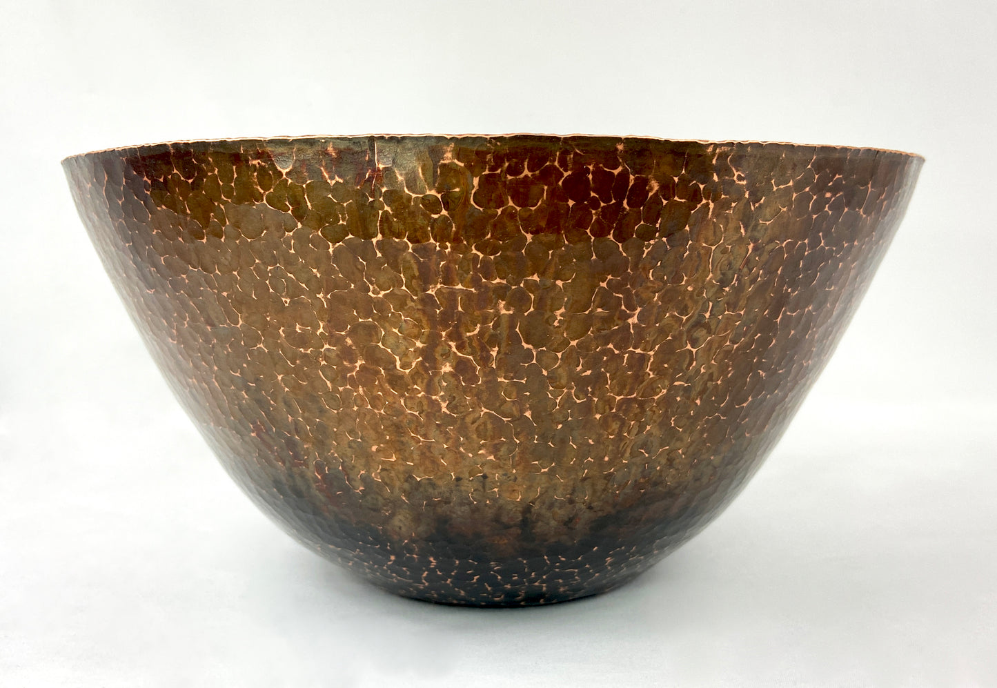 Large Black & Brown Copper Bowl