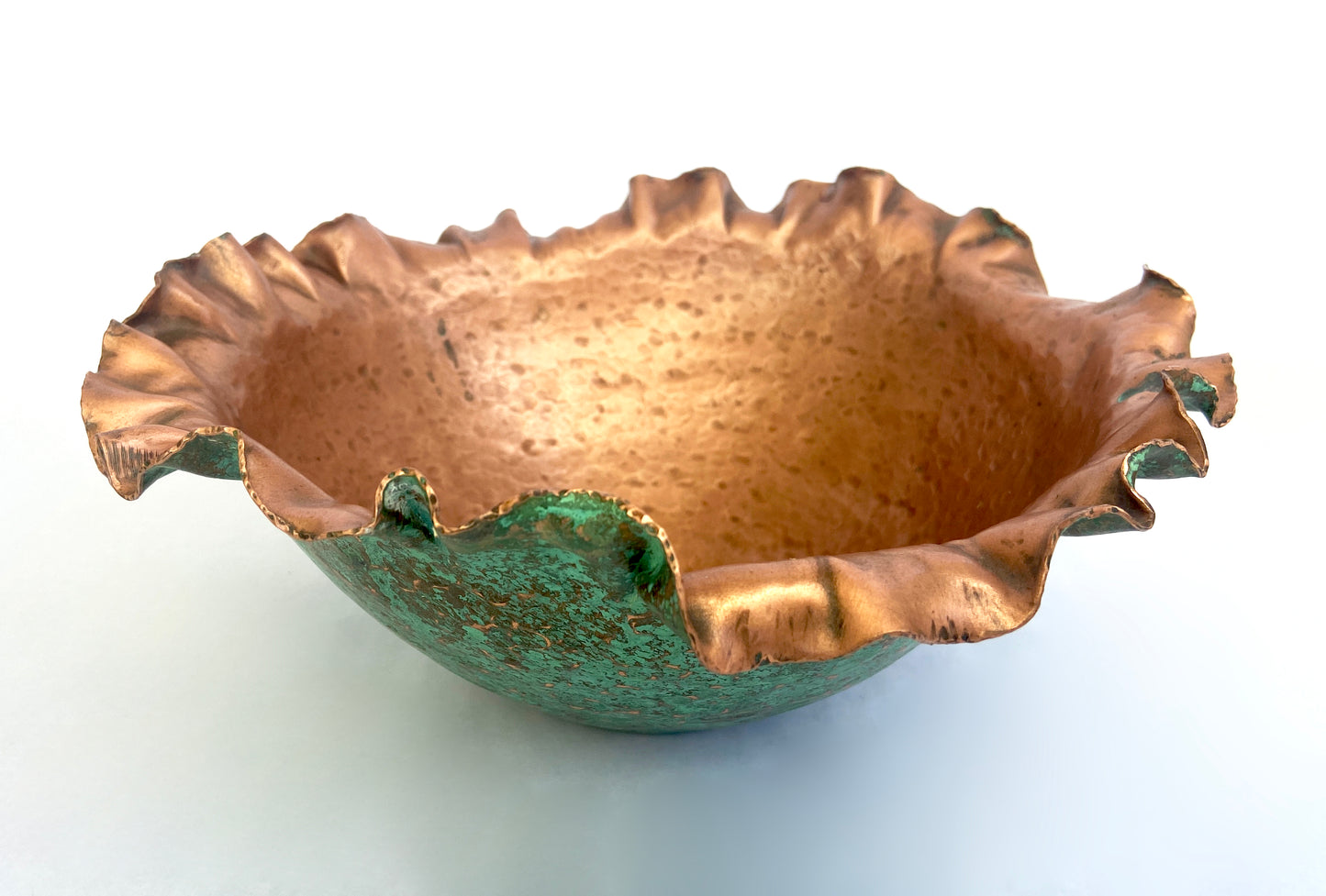 Medium Light Green Floral Serving Bowl