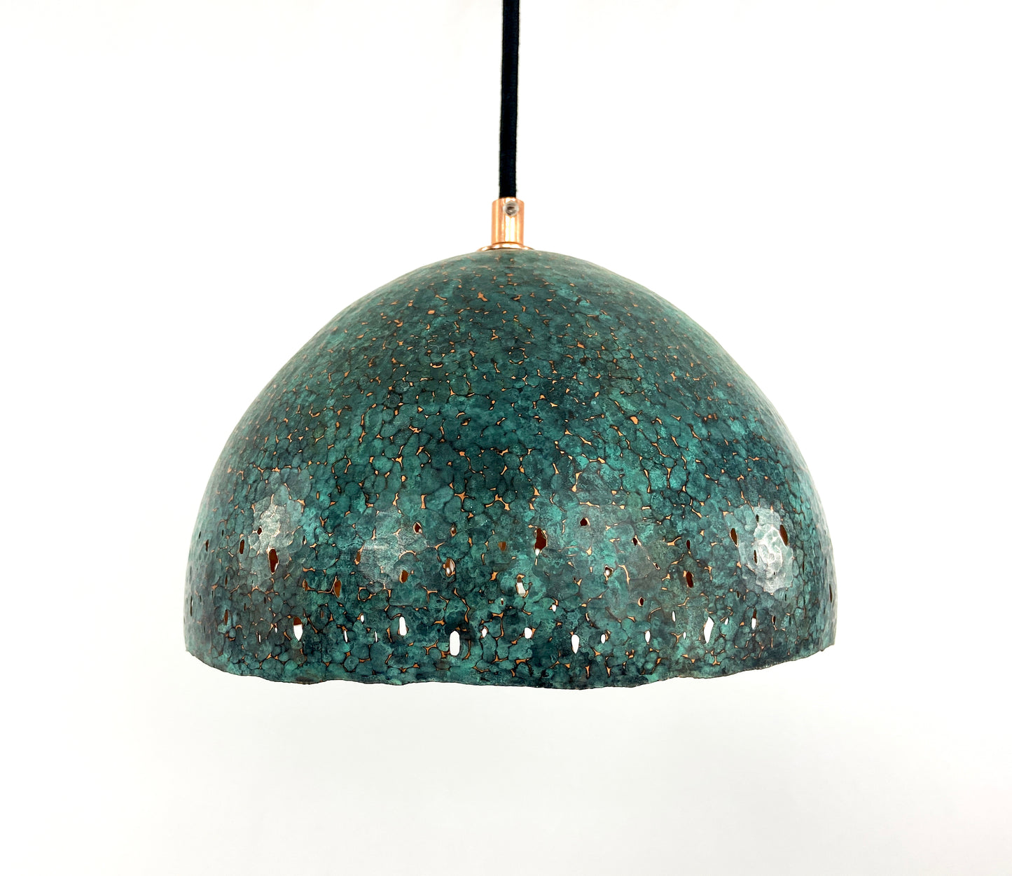 Pierced Canopy Copper Pendant Light