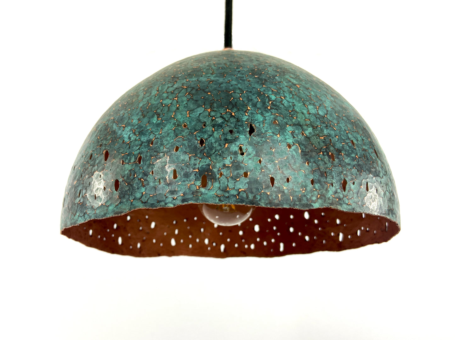 Pierced Canopy Copper Pendant Light