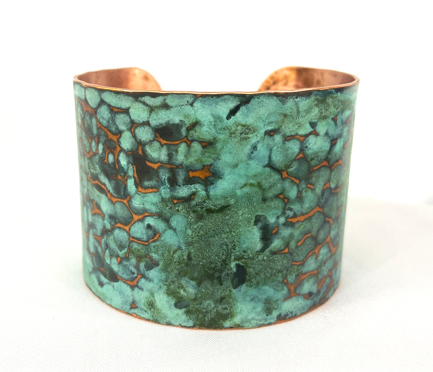 Copper "Crackle" Cuff with Tiffany Patina