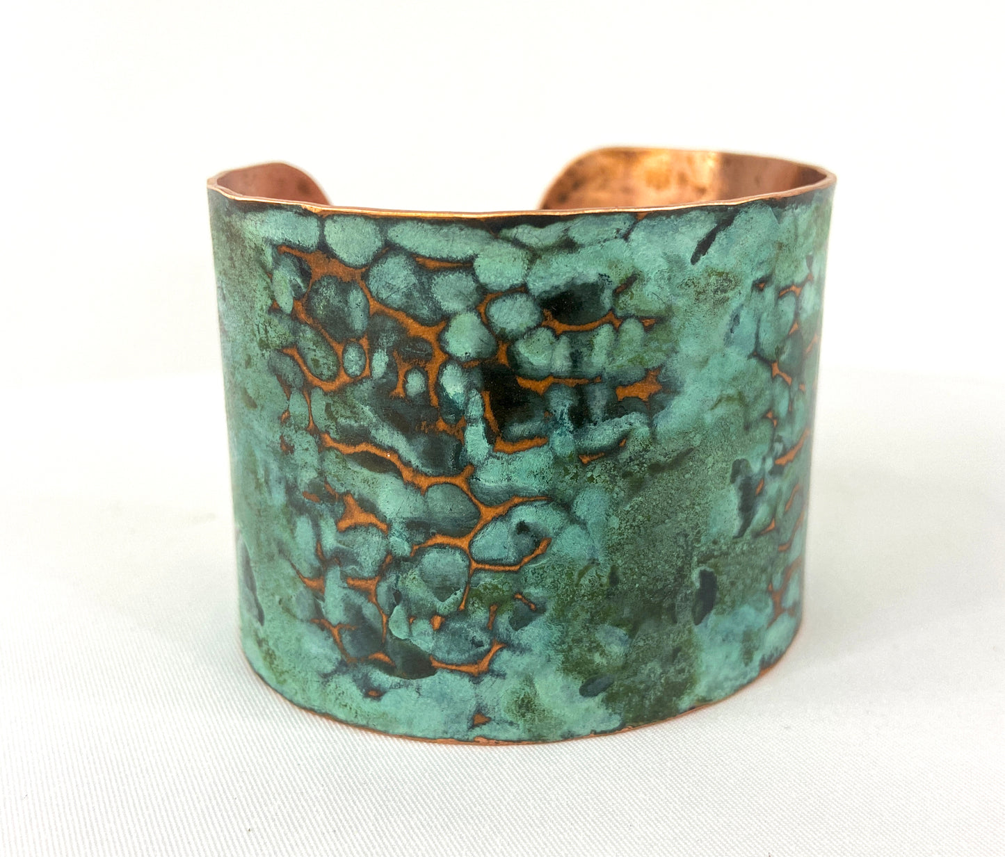 Copper "Crackle" Cuff with Tiffany Patina