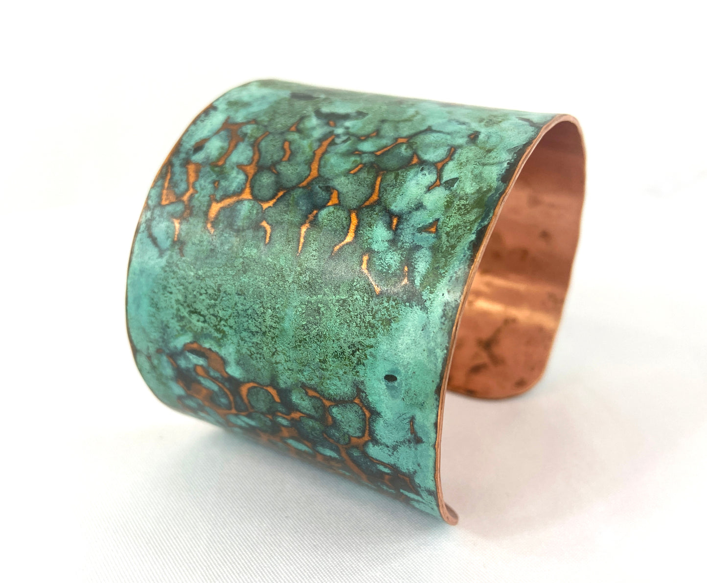 Copper "Crackle" Cuff with Tiffany Patina