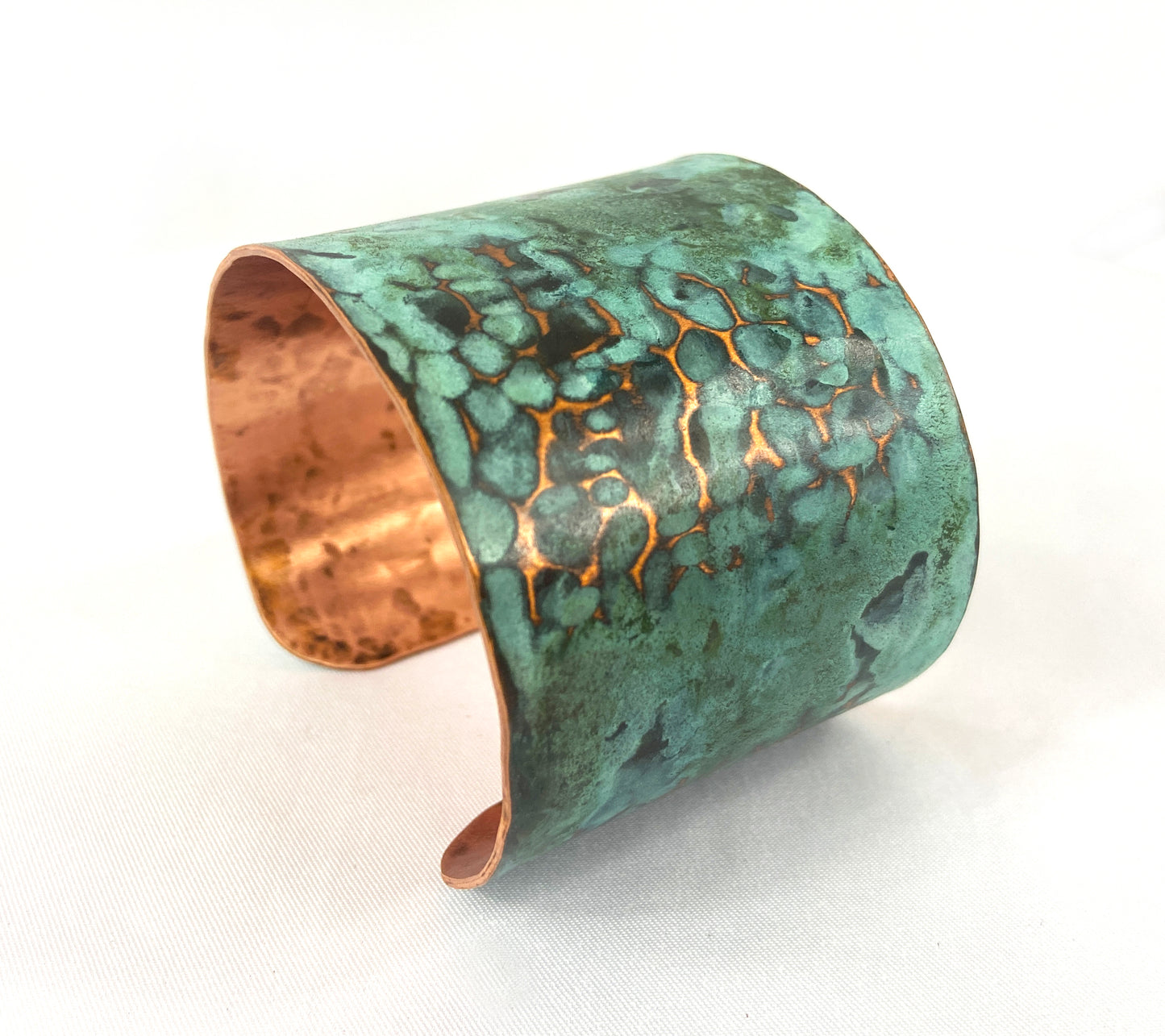 Copper "Crackle" Cuff with Tiffany Patina