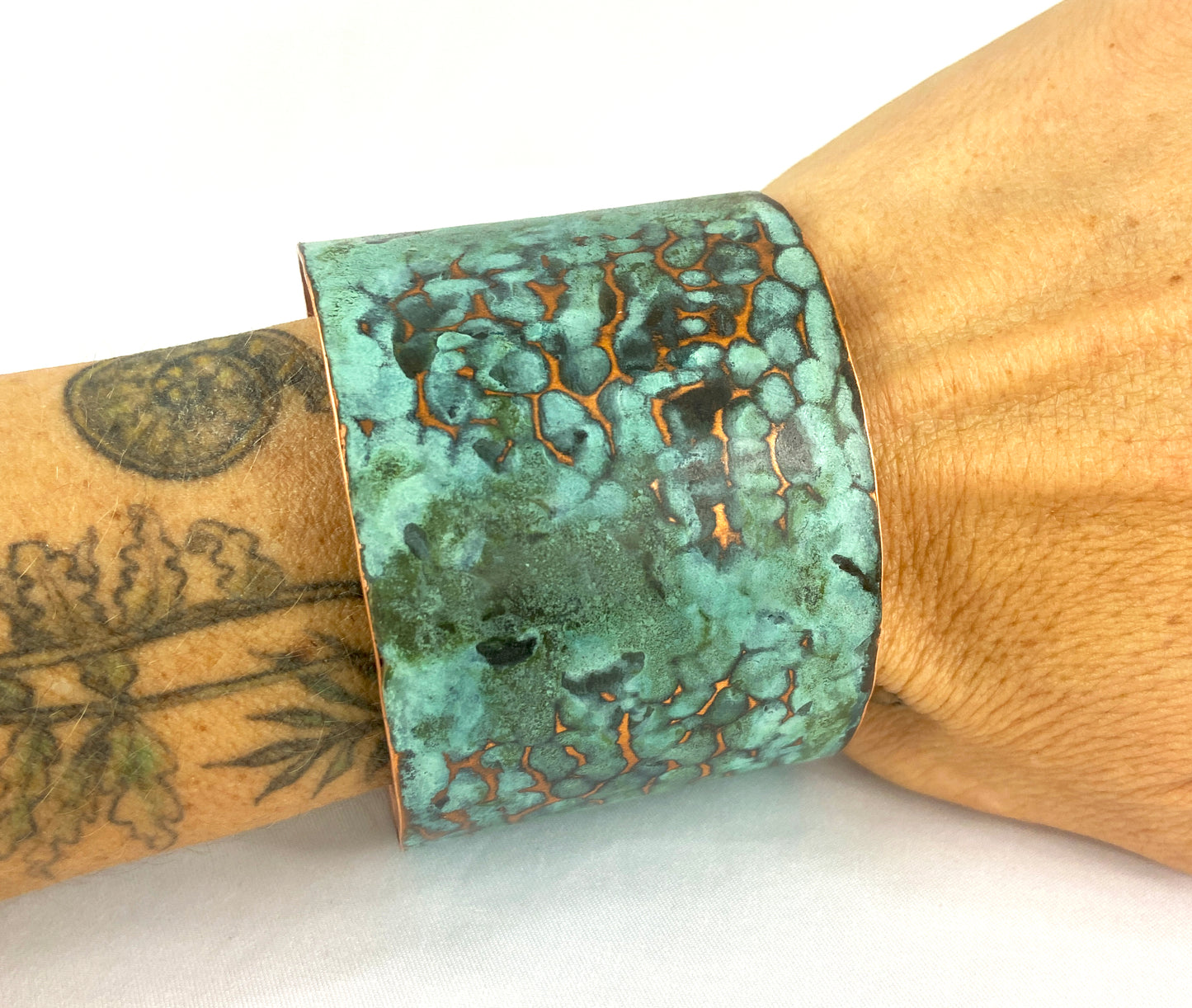 Copper "Crackle" Cuff with Tiffany Patina