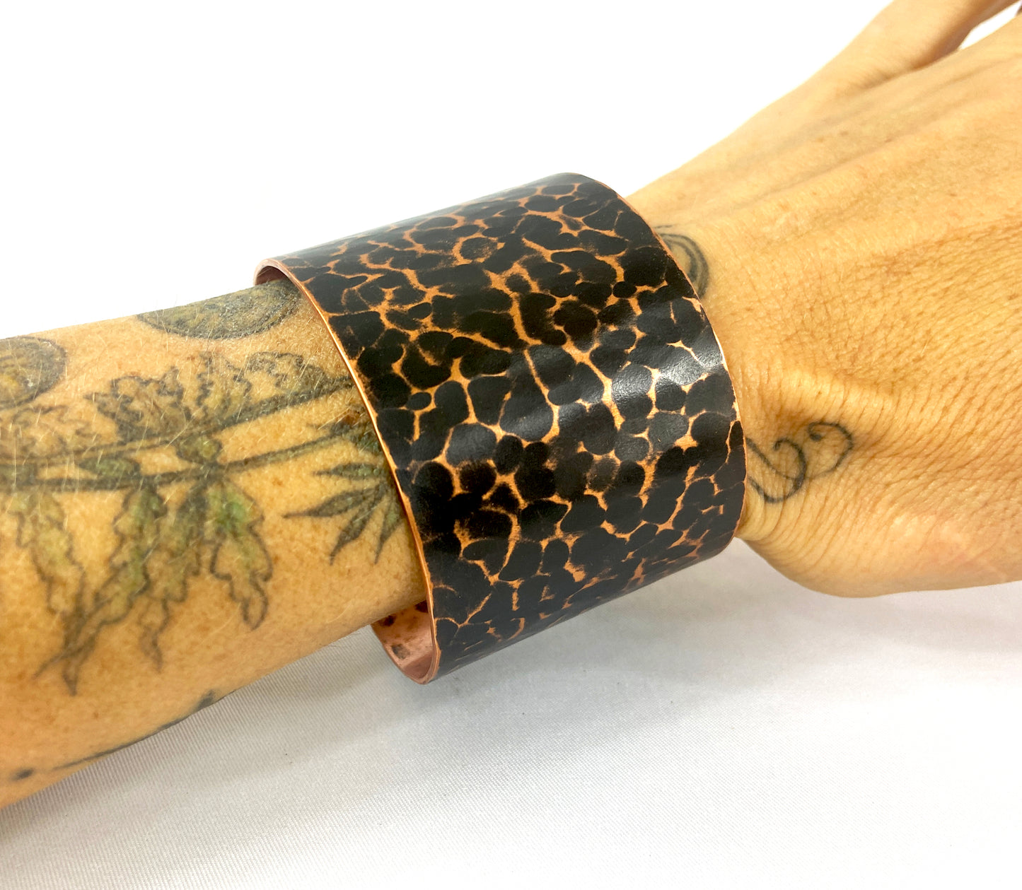 Hammered Copper Cuff with Antique Patina