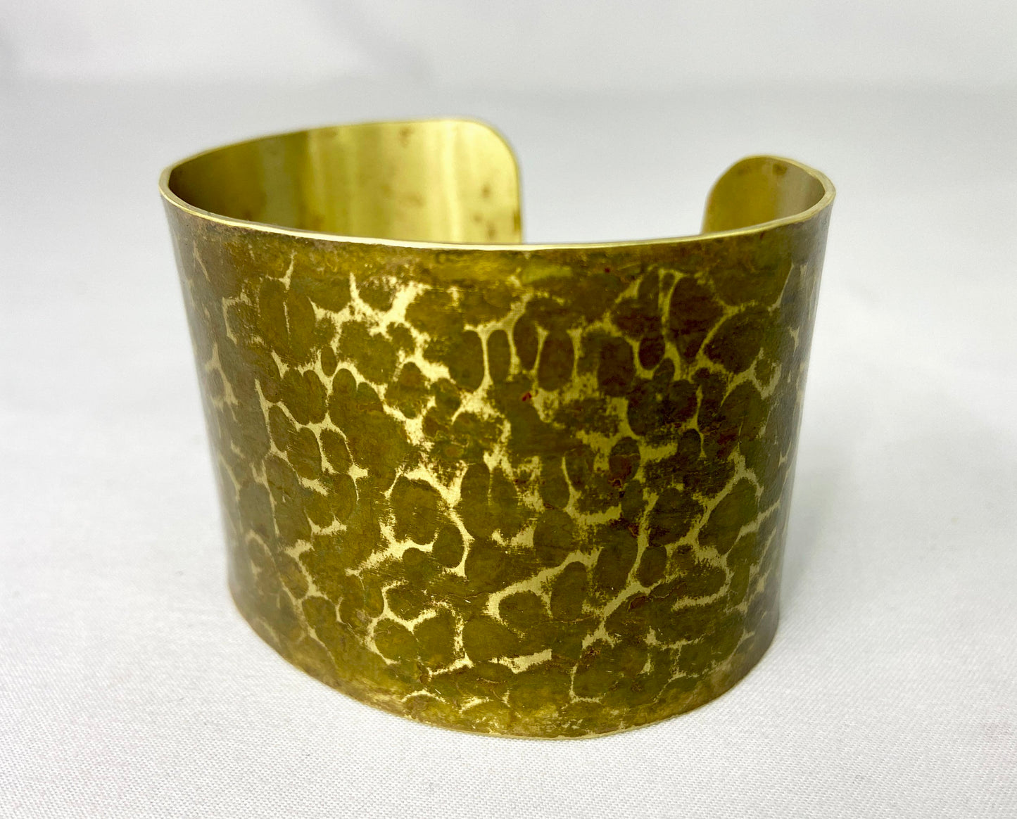 Hammered Brass Cuff with Brown Patina