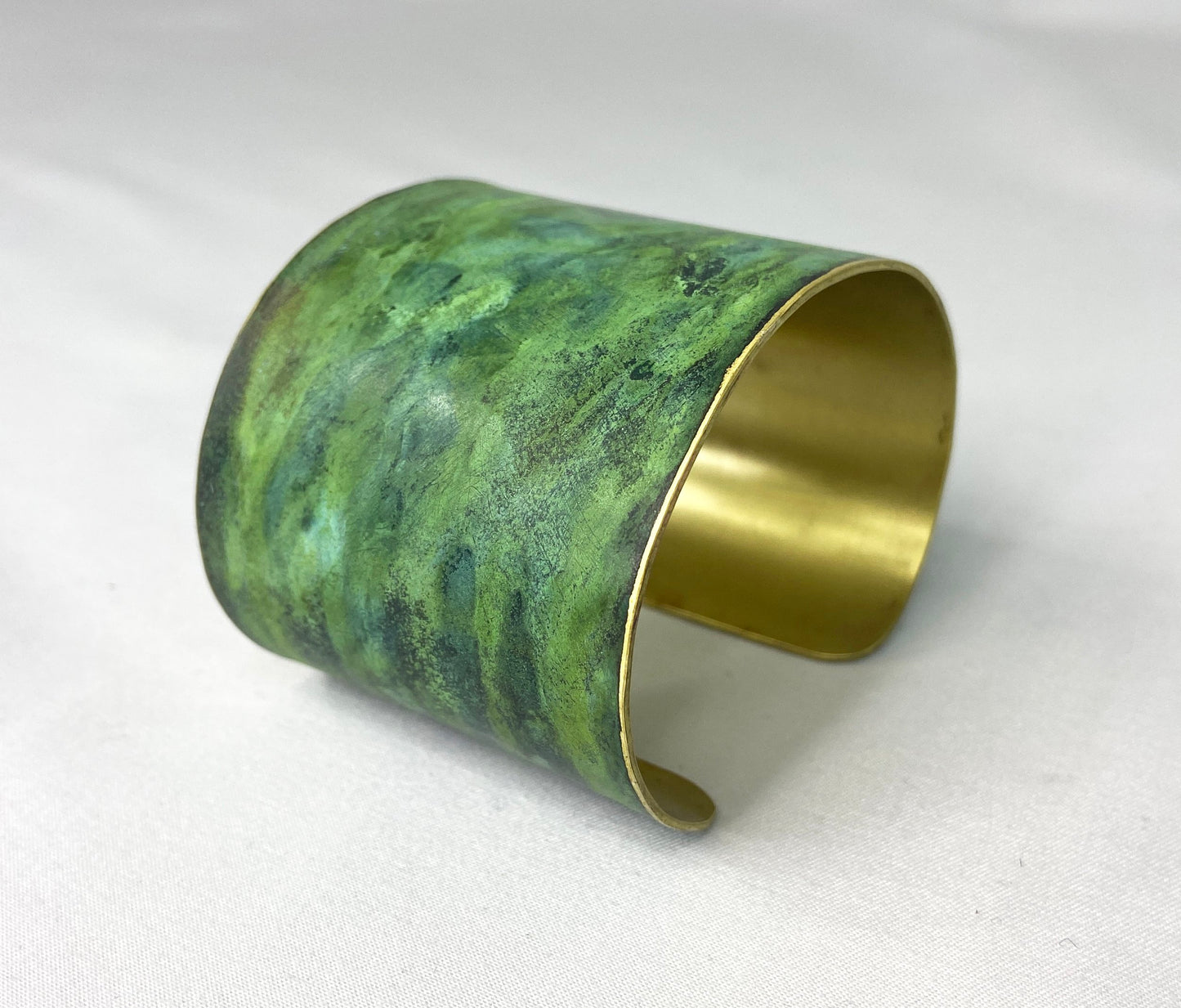 Brass Cuff with Tiffany Patina