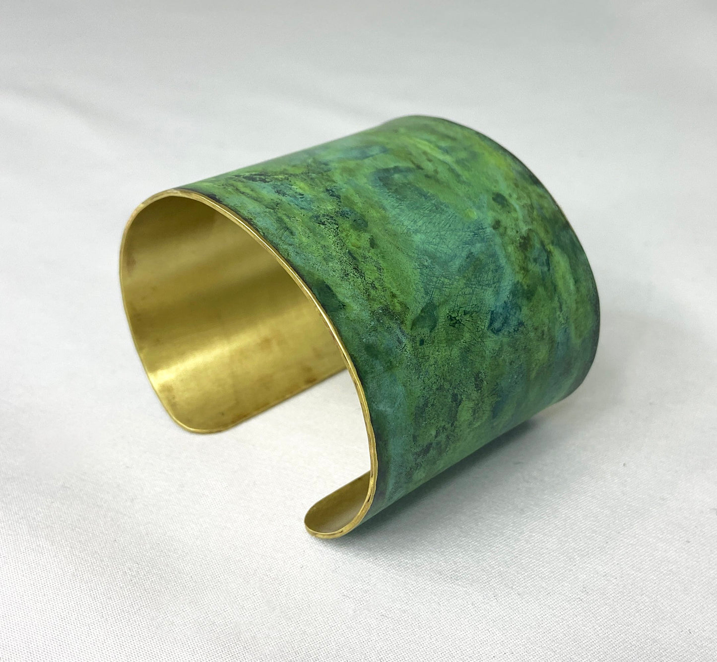 Brass Cuff with Tiffany Patina