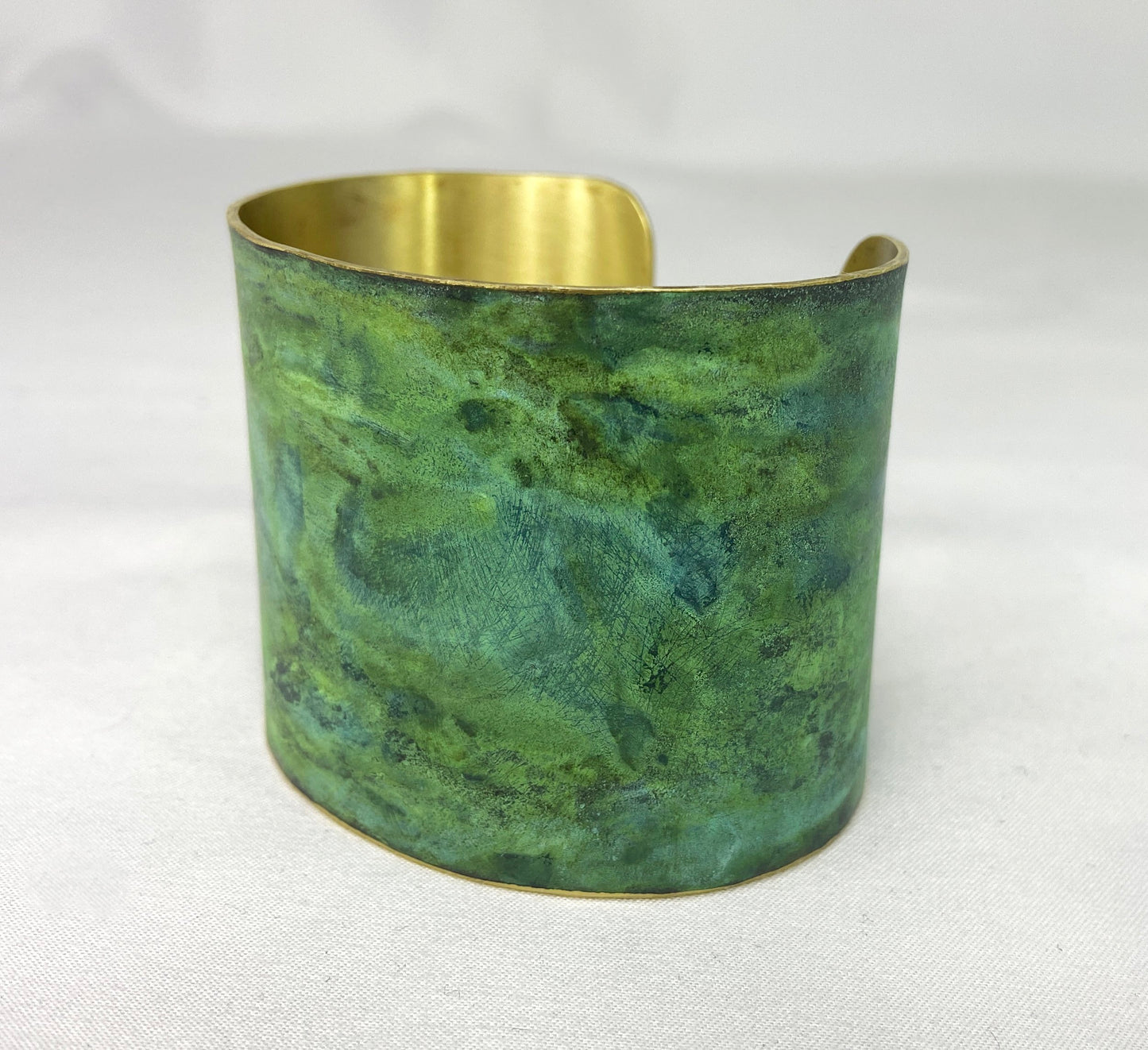 Brass Cuff with Tiffany Patina