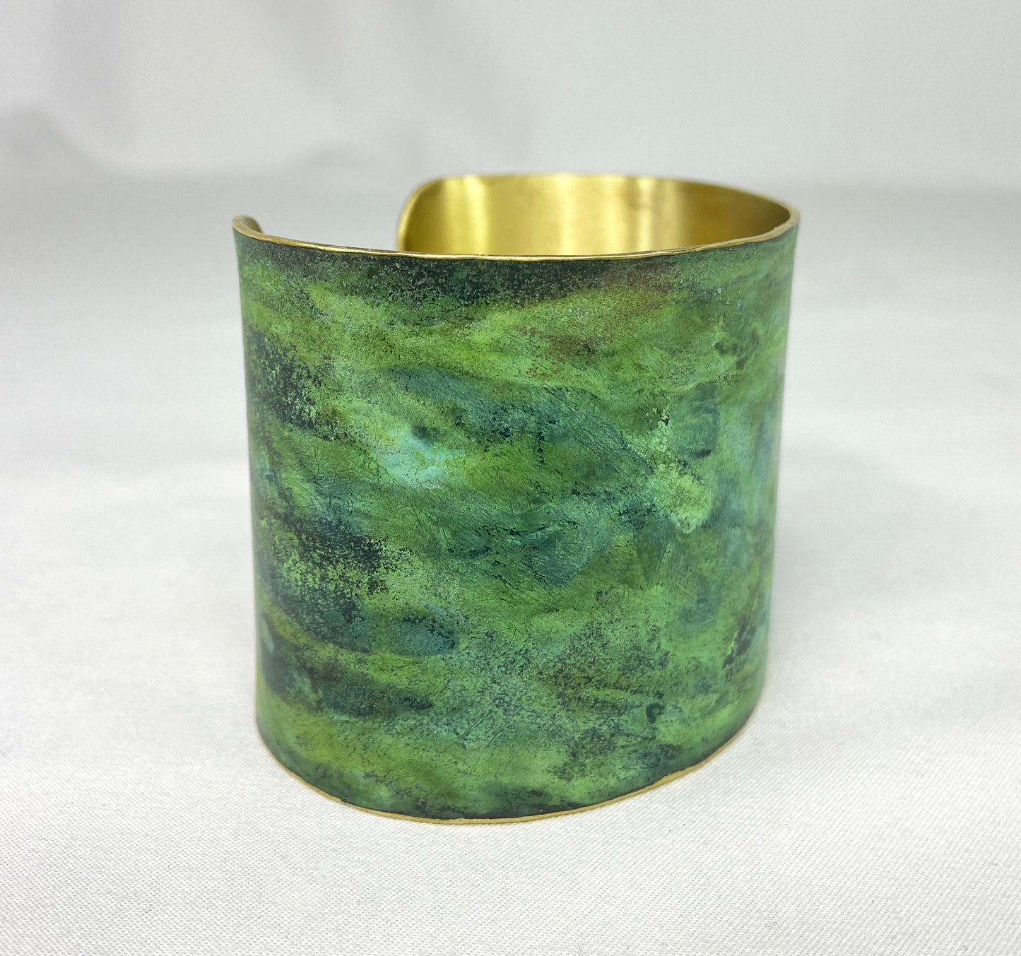 Brass Cuff with Tiffany Patina