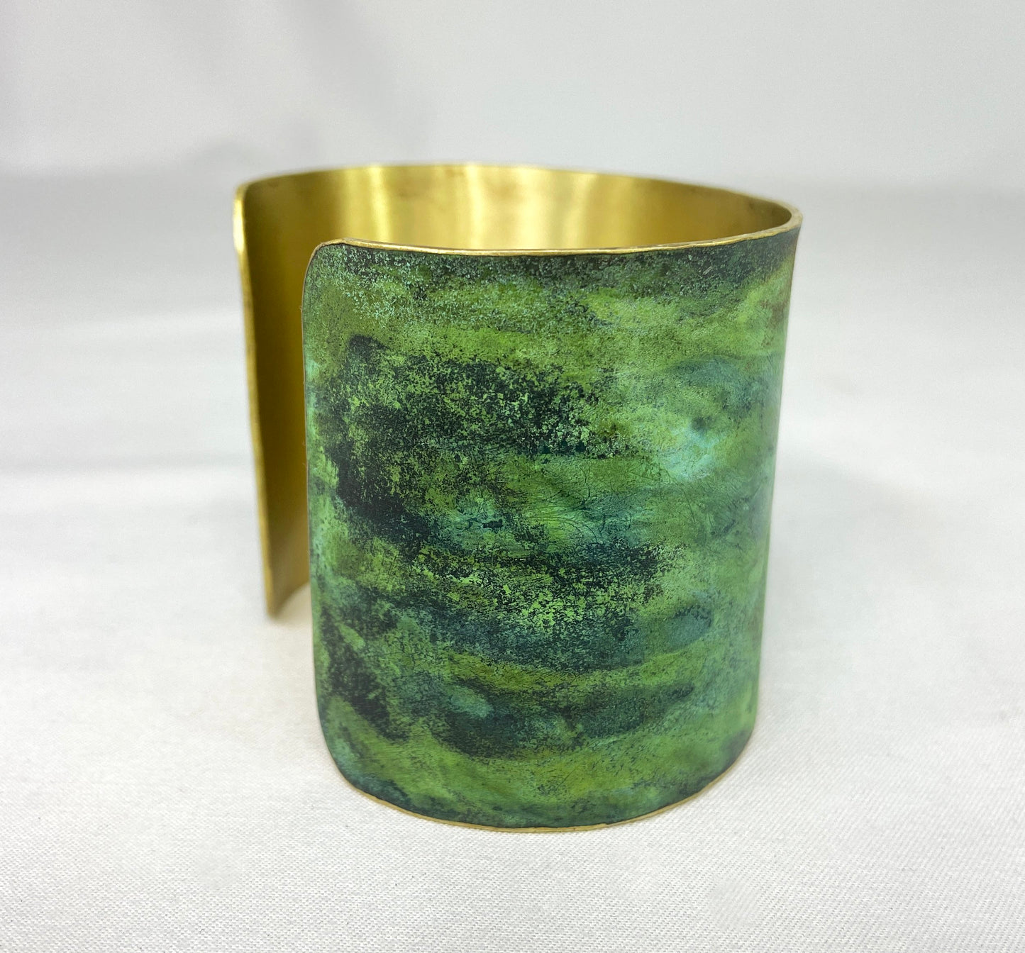 Brass Cuff with Tiffany Patina