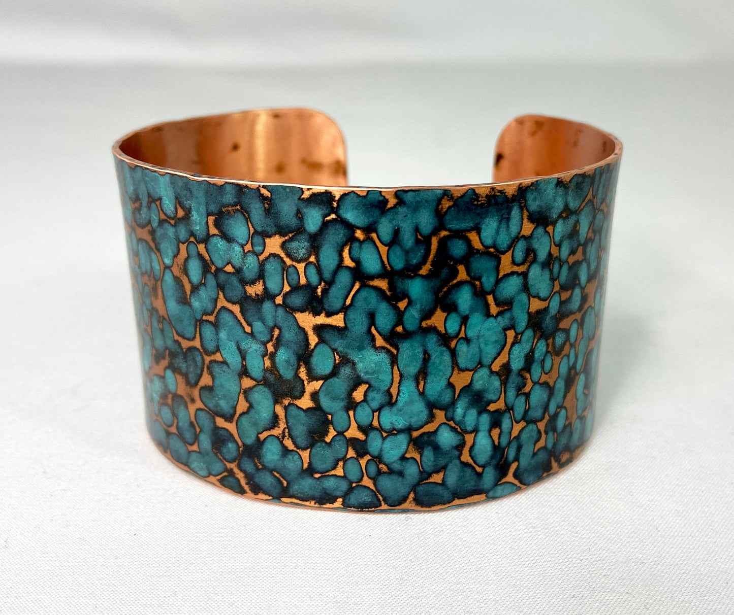 Hammered Copper Cuff Bracelet with Cupric Patina