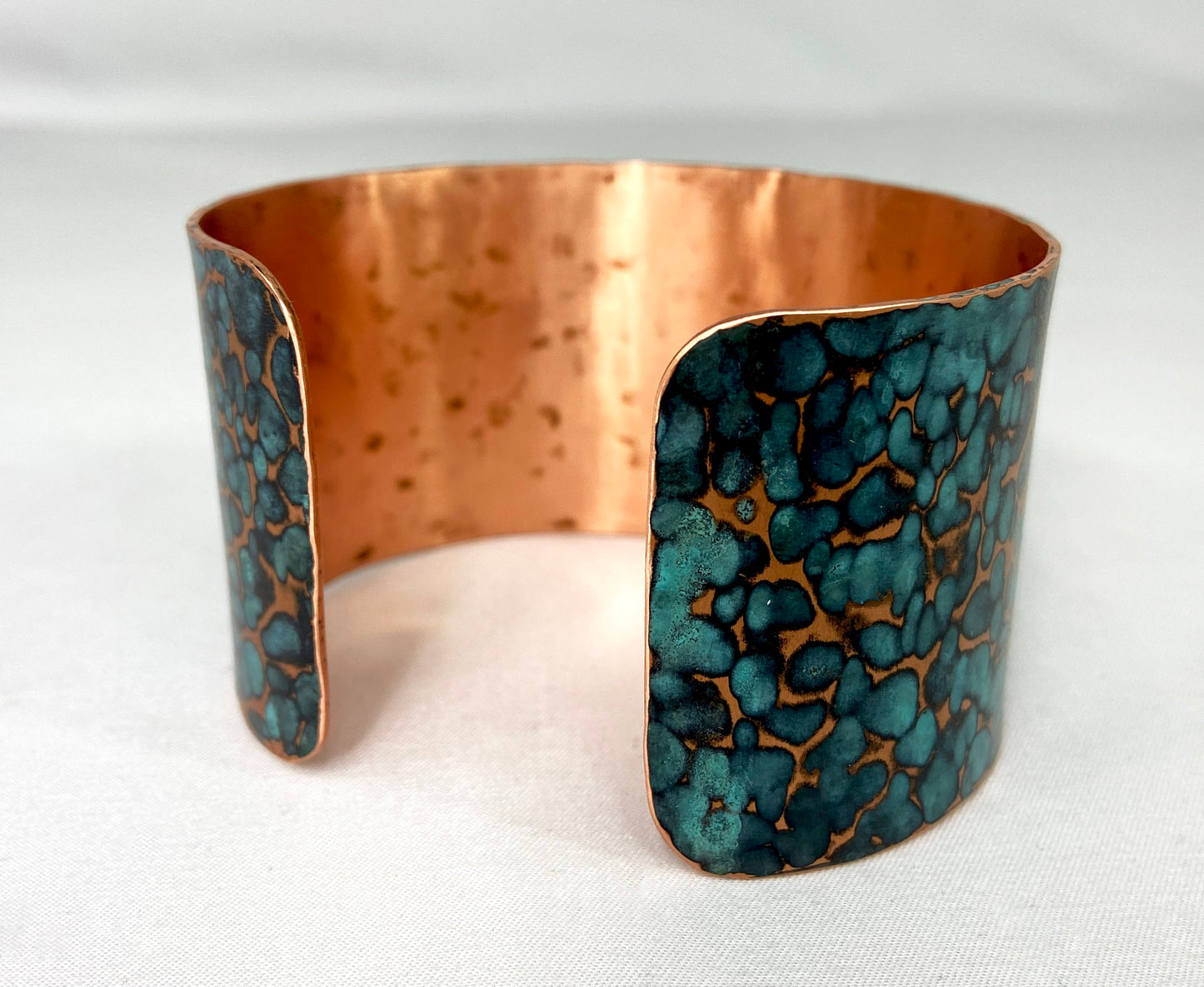 Hammered Copper Cuff Bracelet with Cupric Patina