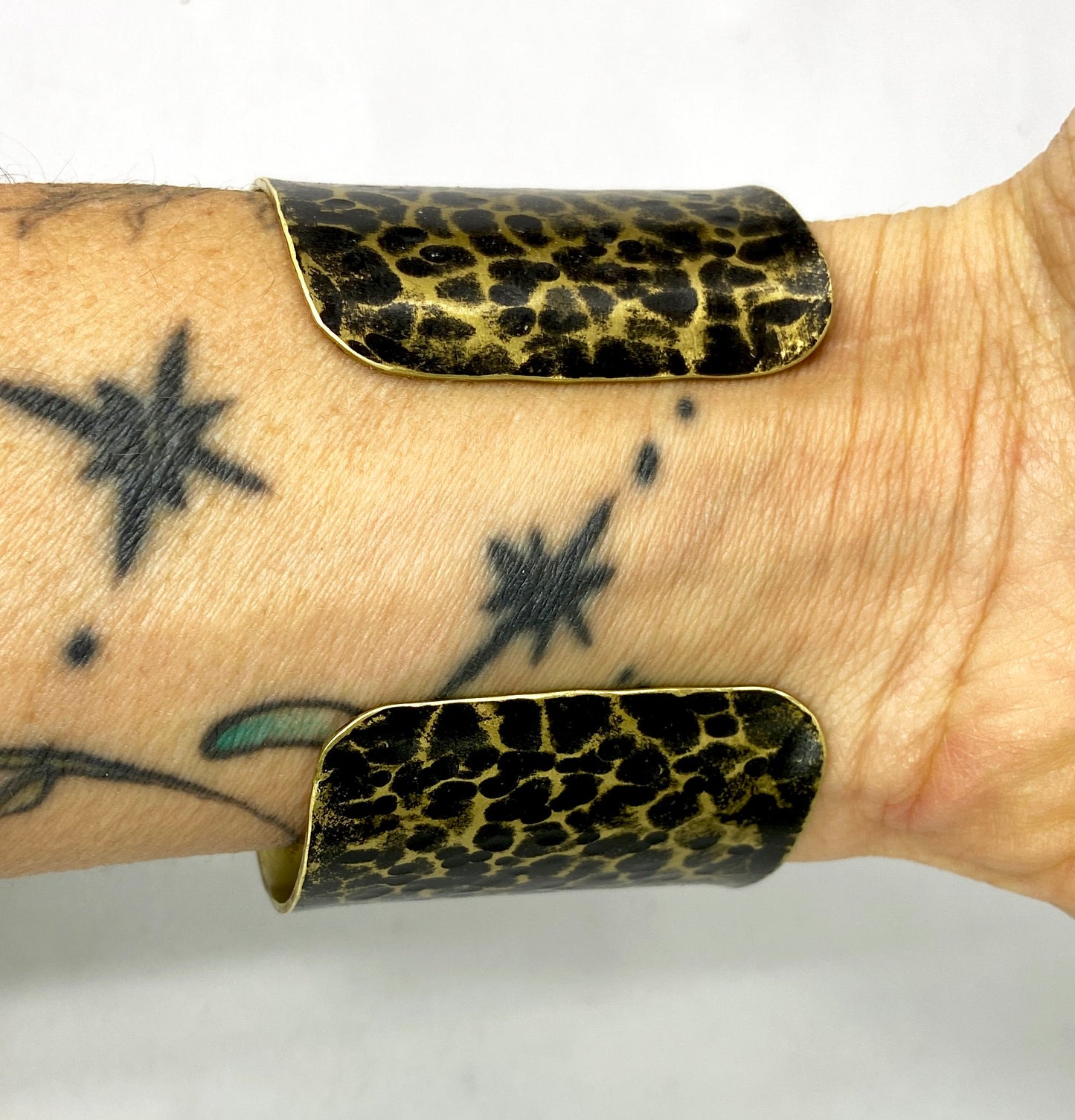 Hammered Antiqued Brass Cuff Bracelet