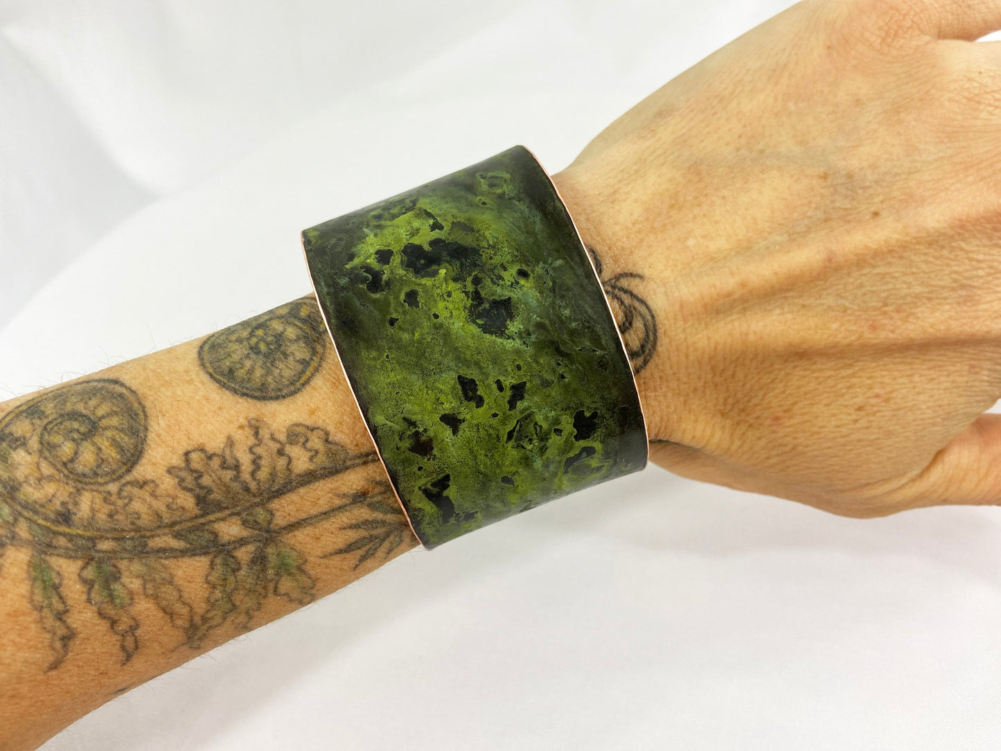 Green Copper Cuff Bracelet