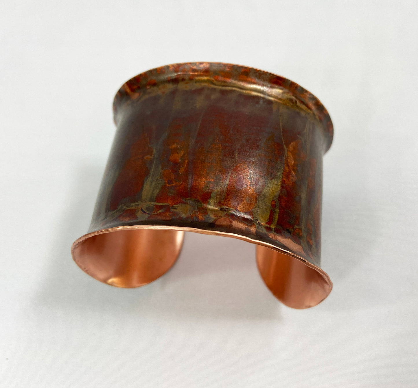 Copper Cuff Bracelet with Torch Patina