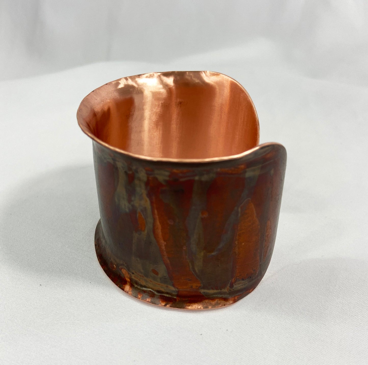 Copper Cuff Bracelet with Torch Patina