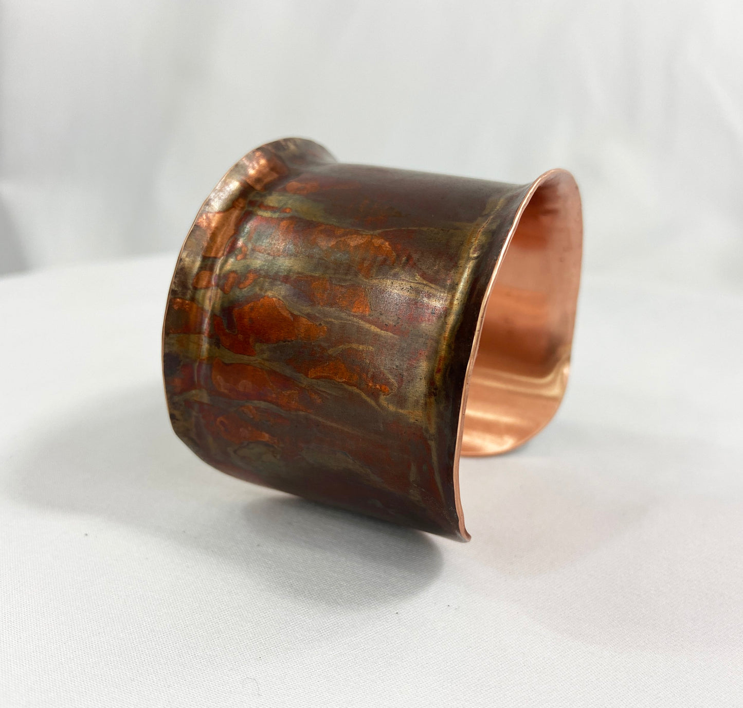 Copper Cuff Bracelet with Torch Patina