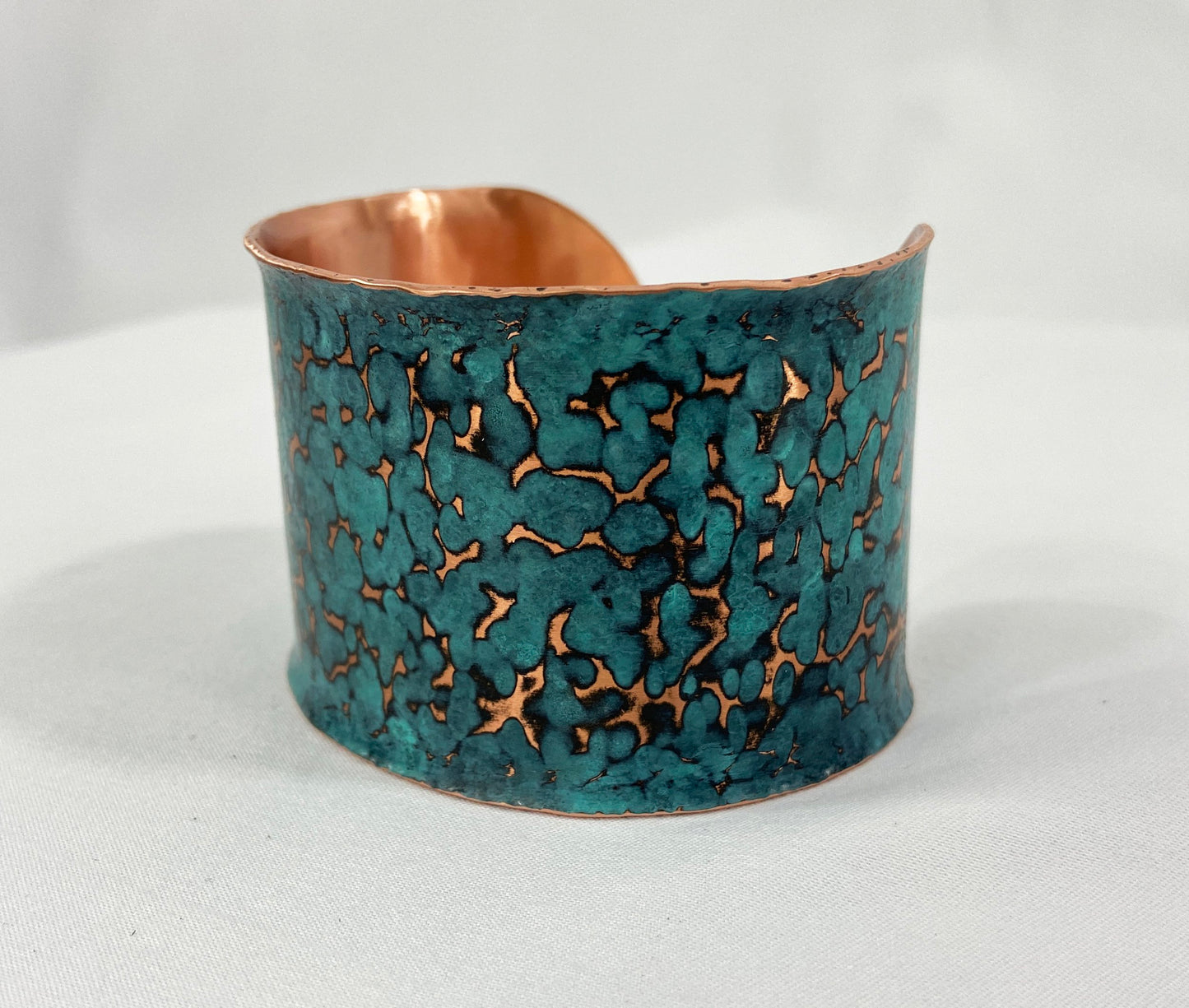 Hammered Copper Cuff Bracelet with Cupric Patina