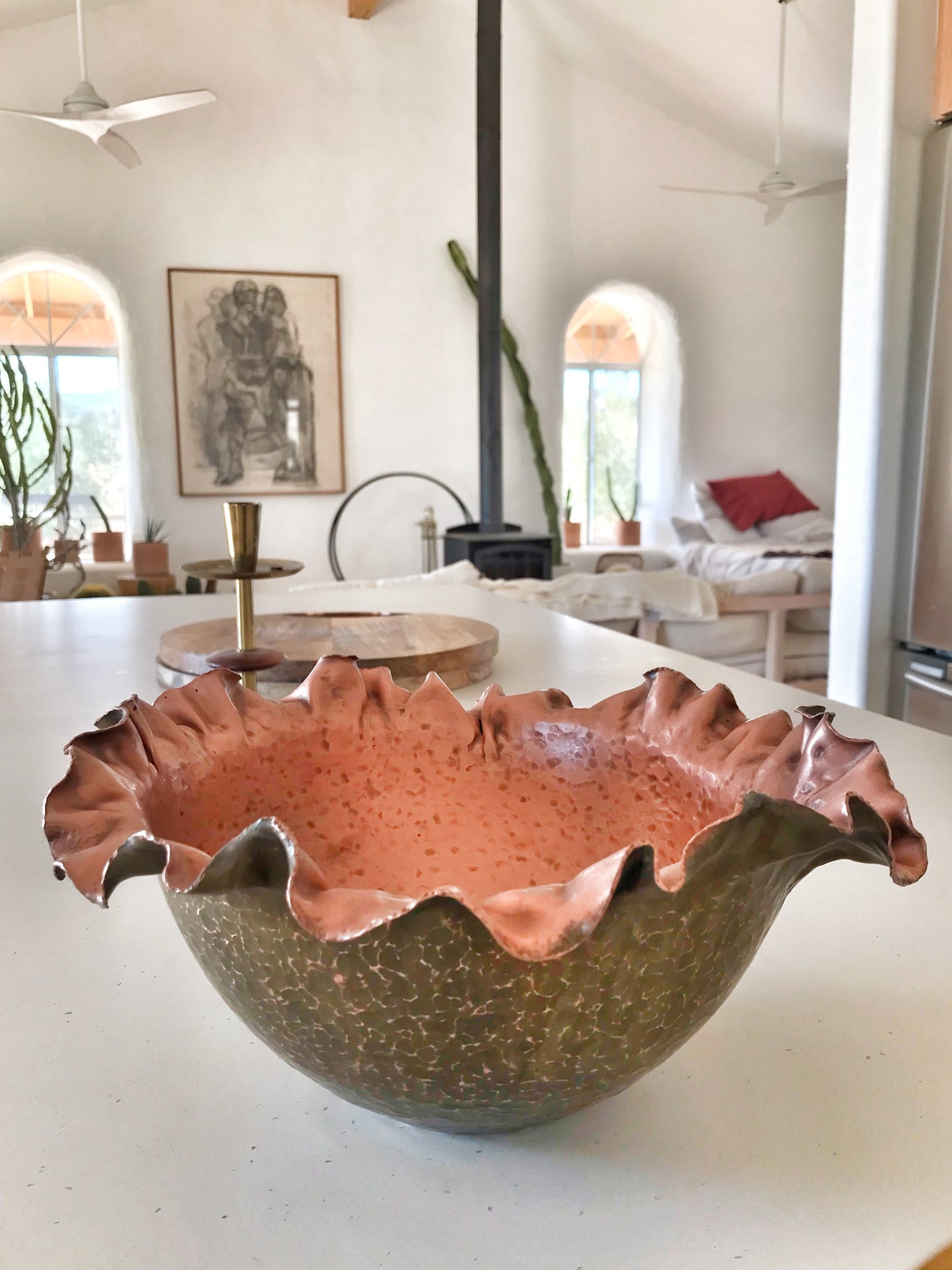 Large Floral Serving Bowl