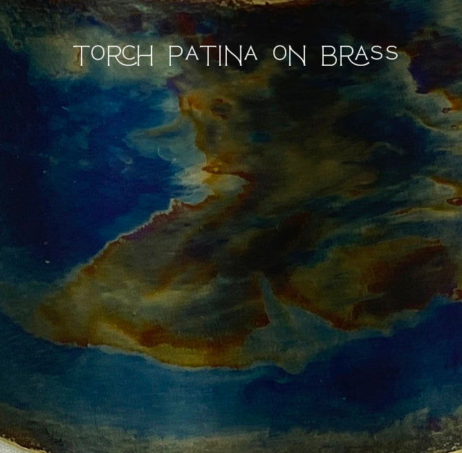 Large Patinated Disc Earrings