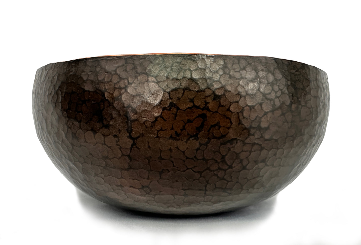 Brown/Black Crackle Hammered Copper Bowl