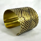 Reticulated Python Brass Cuff Bracelet (Bare Metal)