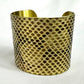 Reticulated Python Brass Cuff Bracelet (Bare Metal)