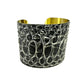 Reticulated Python Brass Cuff Bracelet (Antiqued Metal)