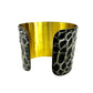 Reticulated Python Brass Cuff Bracelet (Antiqued Metal)