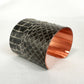 Custom Snake Shed Cuff Bracelet with Antique Patina