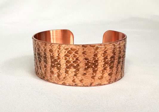 1" Copper Snake Shed Cuff Bracelet (Tarahumara Mountain Kingsnake)