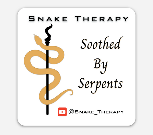 Snake Therapy Soothed By Serpents Square Sticker