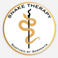 Snake Therapy Soothed By Serpents Circle Sticker