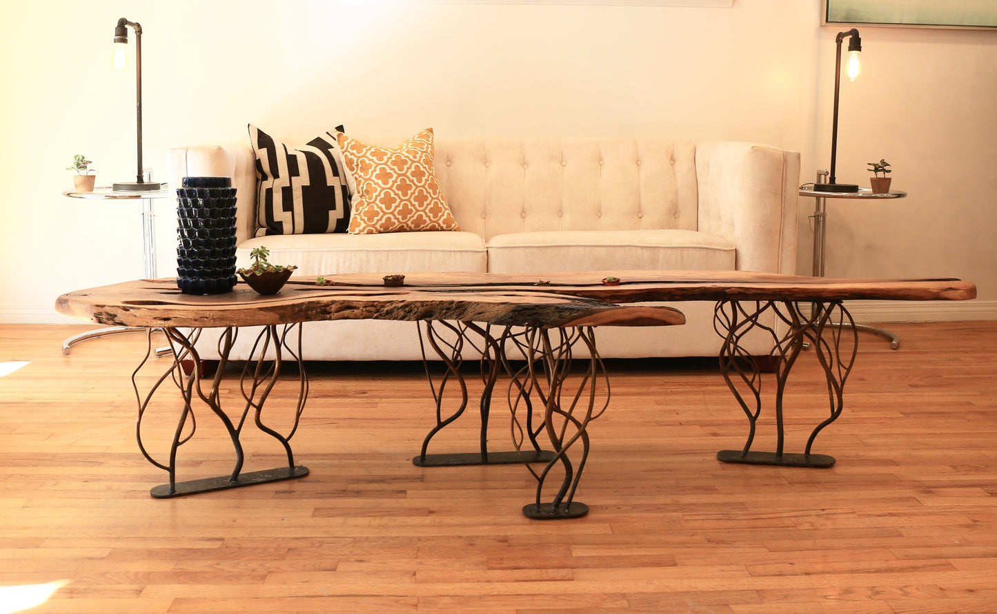 Large Live Edge Black Acacia Coffee Table