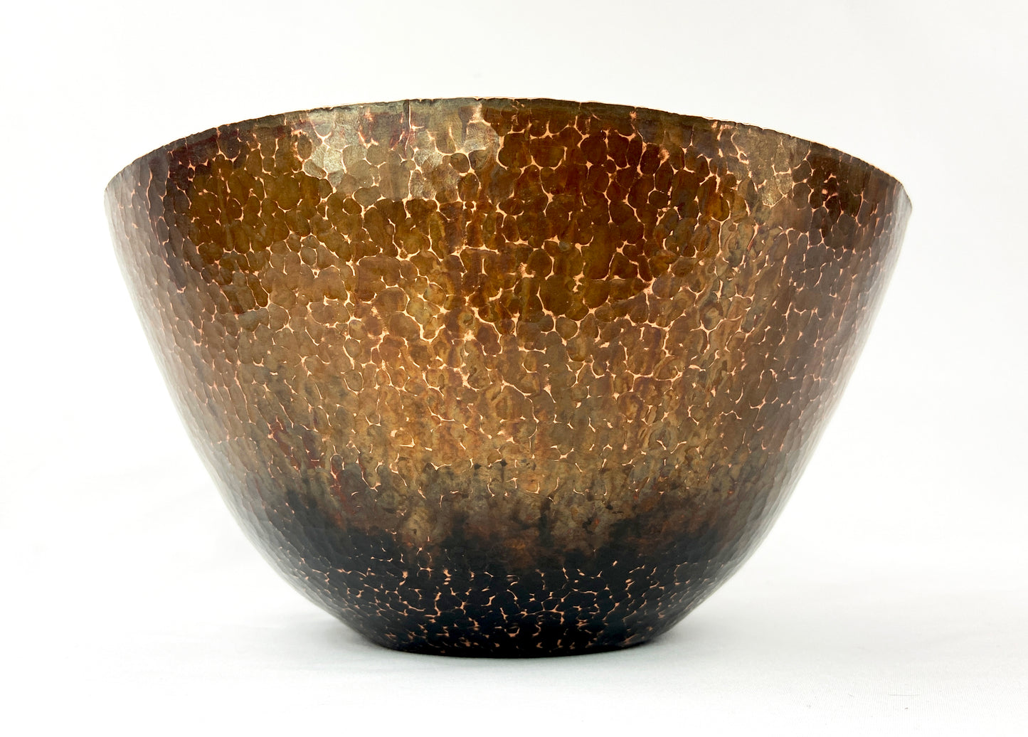Large Black & Brown Copper Bowl