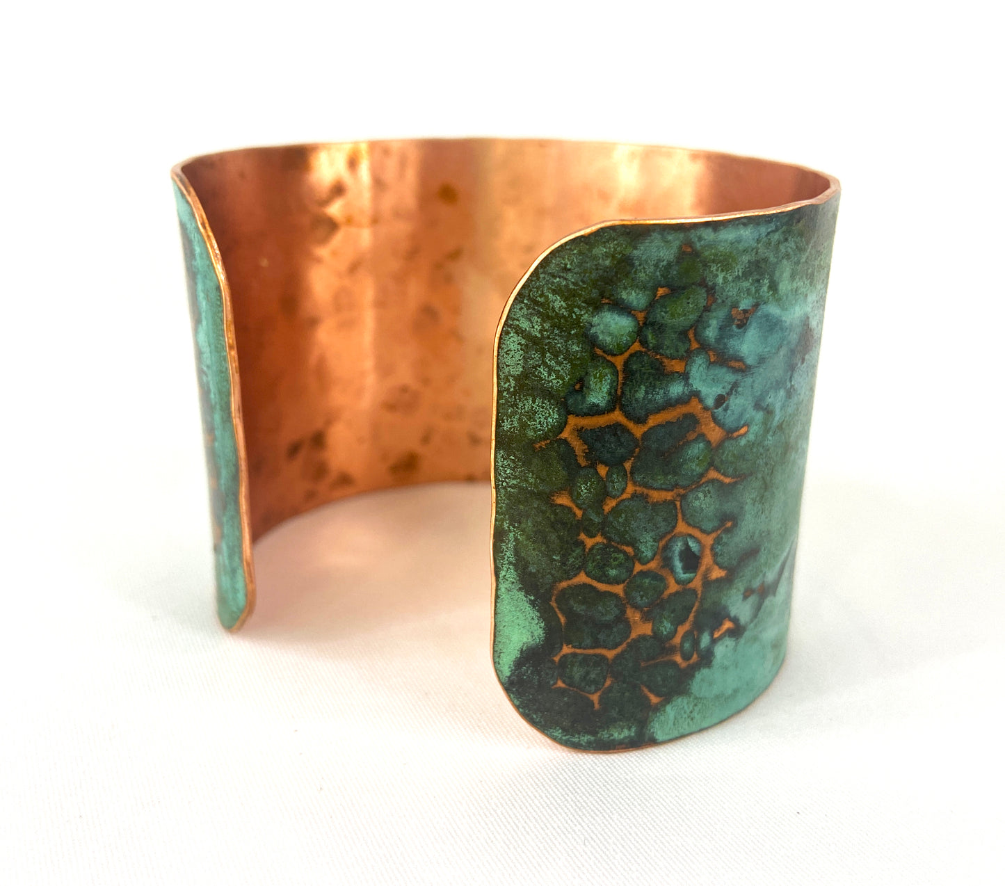Copper "Crackle" Cuff with Tiffany Patina