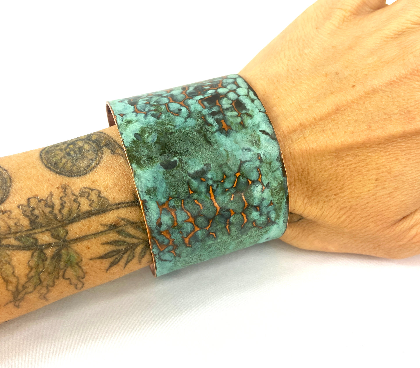 Copper "Crackle" Cuff with Tiffany Patina